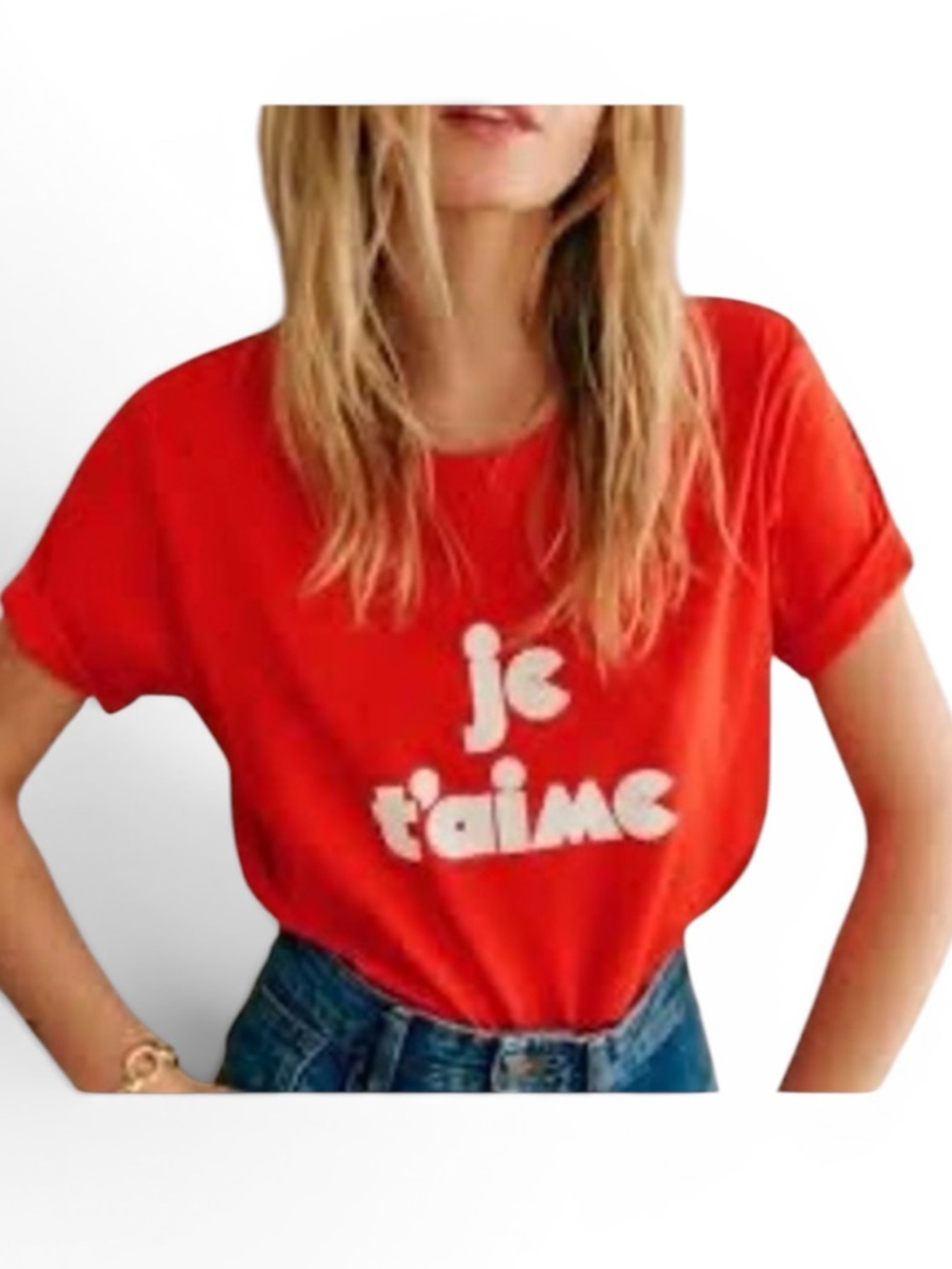 Sold Sezane Je T'aime Graphic Tee - Women's Casual Top Sz M
